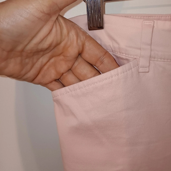 TALBOTS Women's Size 12 Super Crop Pants Pink Twill - Picture 5 of 15